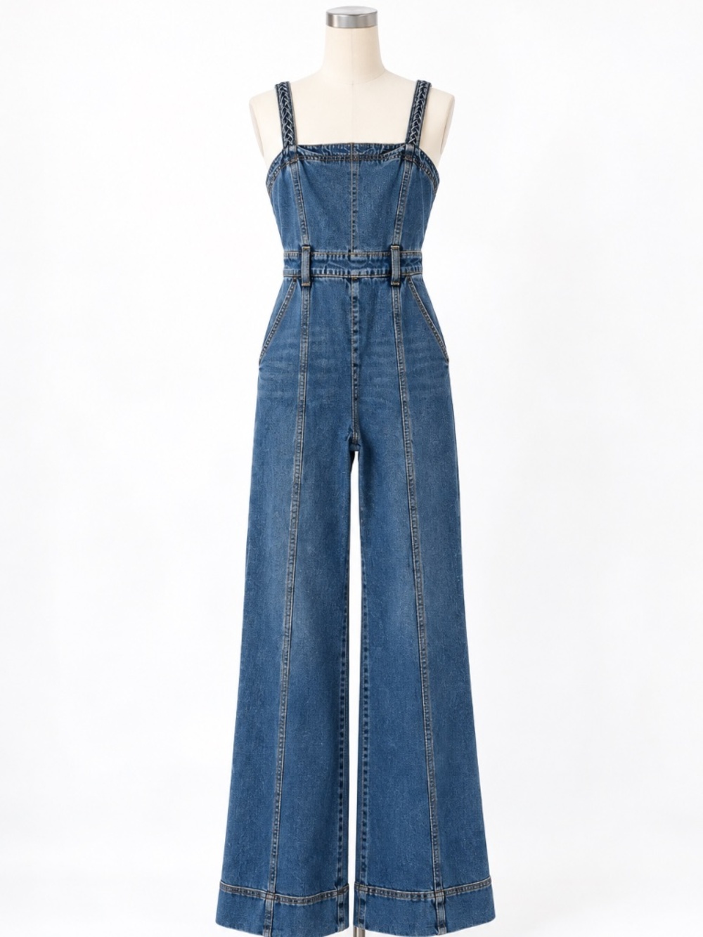 NWOT | ALICE + OLIVIA Wide Leg Denim Jumpsuit | Never worn | MSRP $495